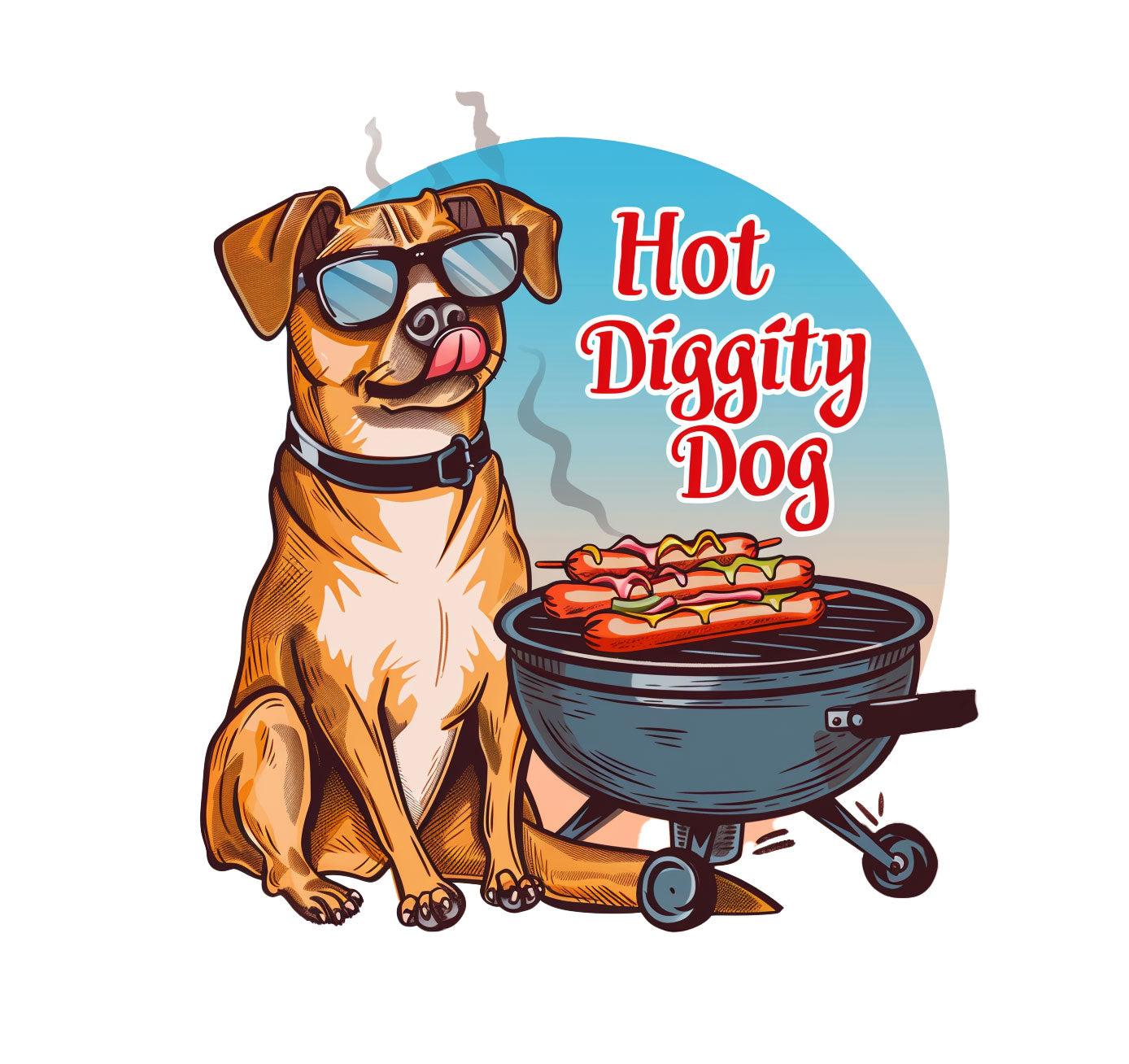 Hot Diggity Dog Unisex Funny Dog T-Shirt