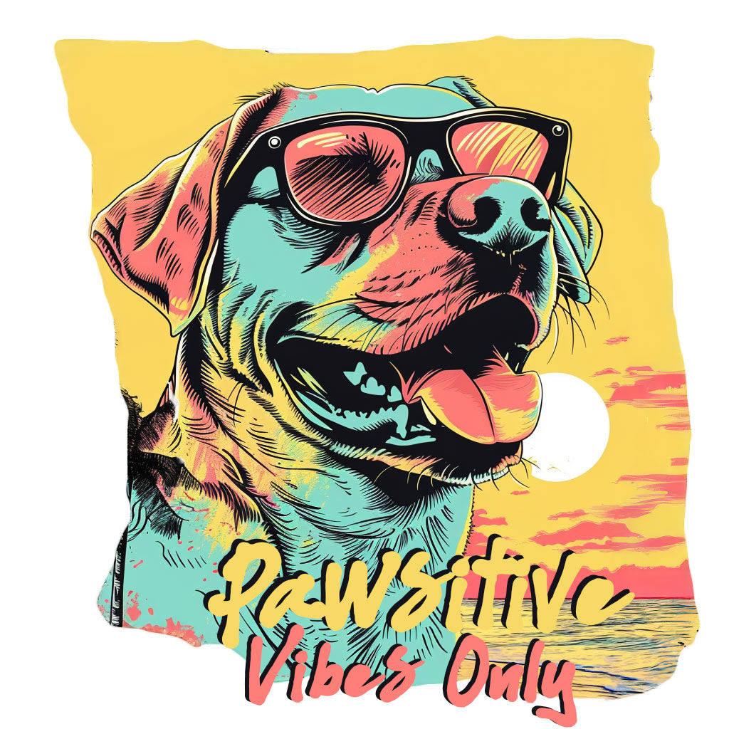 Pawsitive Vibes Only Unisex Funny Dog T-Shirt