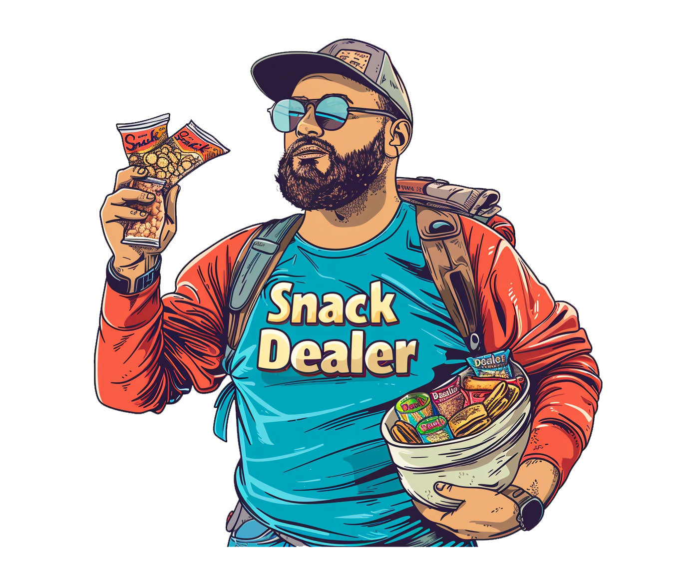 Snack Dealer Unisex Funny Dad T-Shirt