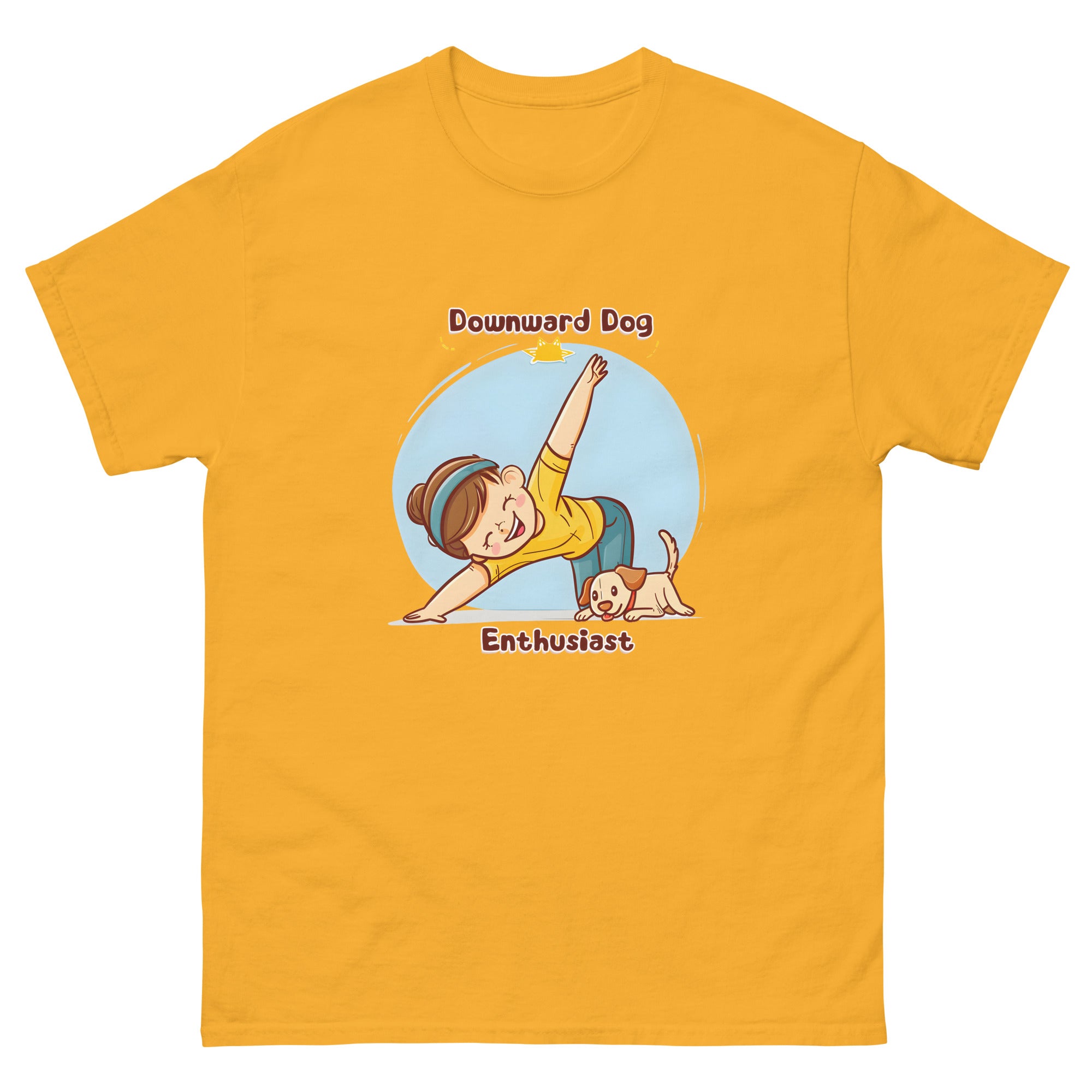 Downward Dog Enthusiast Unisex Funny Yoga T-Shirt